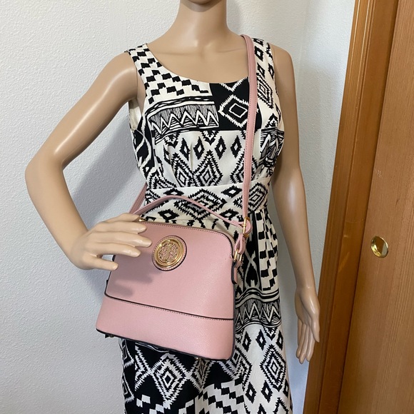 PINK CROSSBODY BAG -VEGAN - Picture 3 of 6